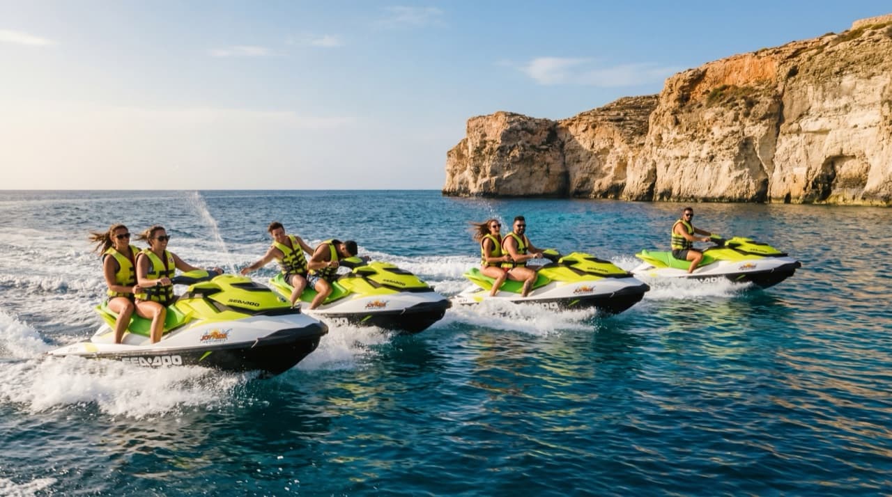 1 Hour Comino Jet Ski Safari Adventure
